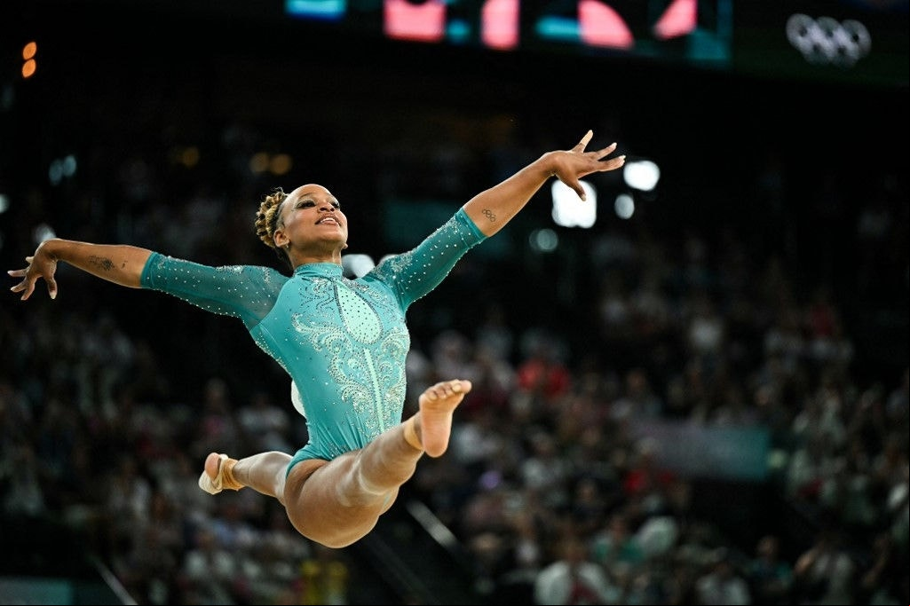 Rebeca Andrade foi ouro no solo nos Jogos Olímpicos de Paris-2024