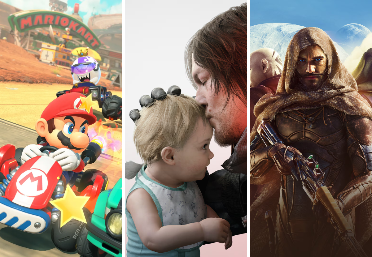 Mario Kart World, Death Stranding 2: On the Beach e Dune: Awakening são alguns dos lançamentos do mês