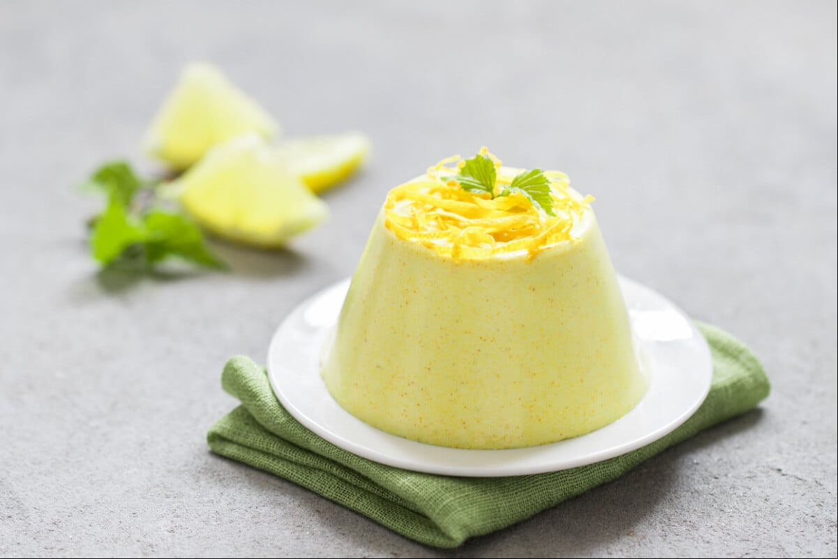 Pudim cremoso de limão