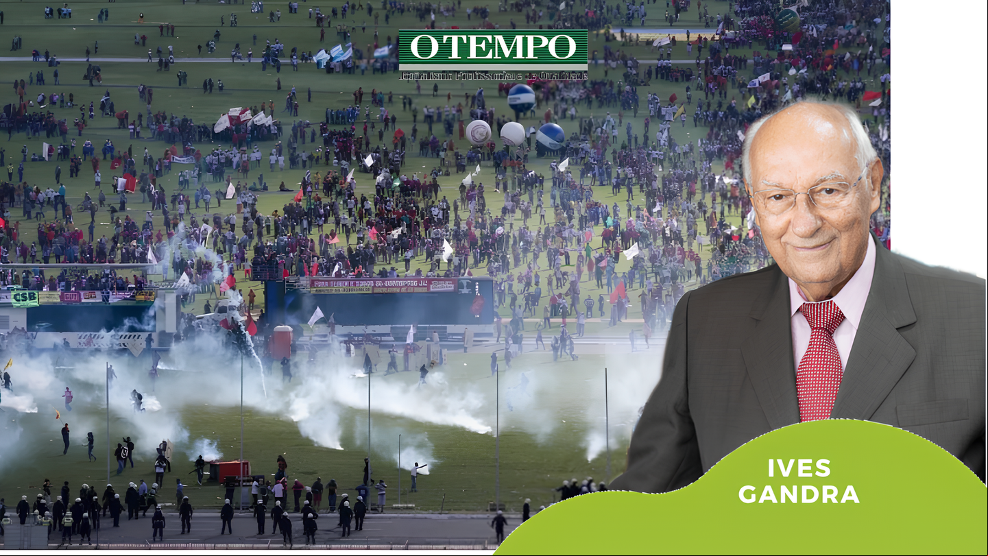 Vista geral da invasão do Congresso Nacional em 2017
