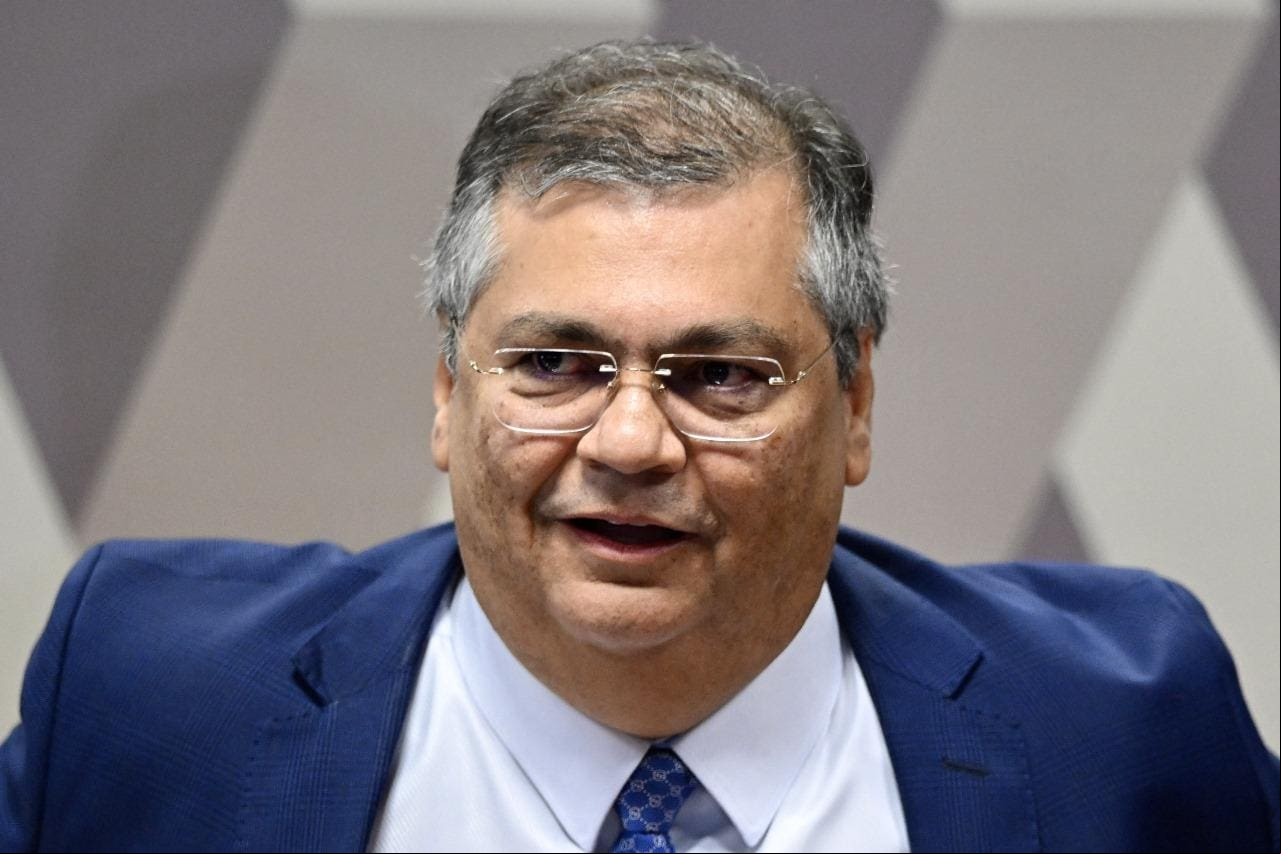 O ministro Flávio Dino, indicado ao STF, durante inquirição na CCJ do Senado O ministro Flávio Dino, indicado ao STF, durante inquirição na CCJ do Senado
