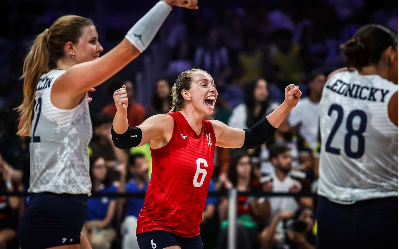 Estados Unidos e Tchéquia se enfrentaram pela VNL (Foto: VNL)