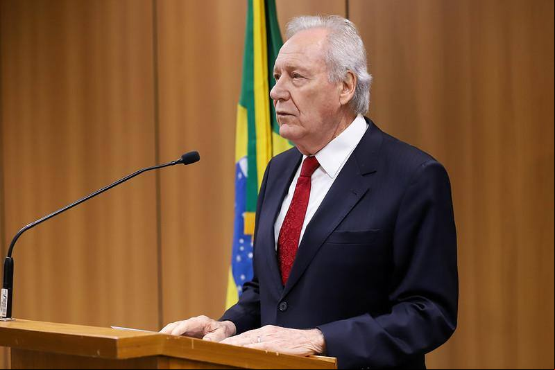 O ministro da Justiça e Segurança Pública, Ricardo Lewandowski, durante coletiva de imprensa O ministro da Justiça e Segurança Pública, Ricardo Lewandowski, durante coletiva de imprensa