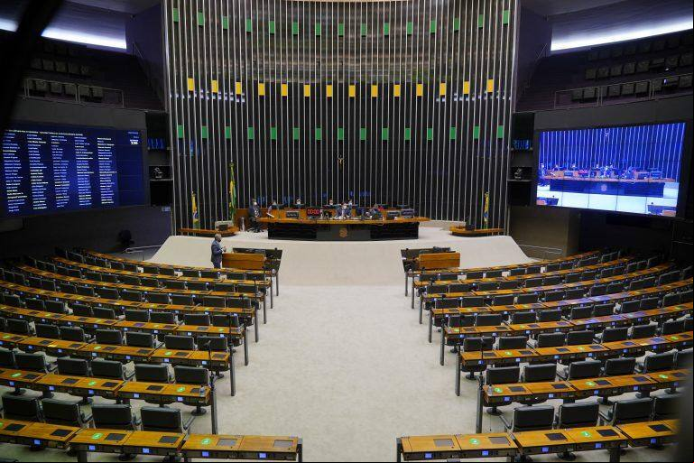 Na imagem, o plenário da Câmara dos Deputados