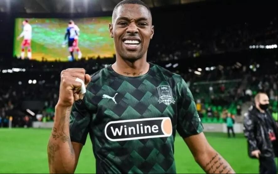 Kaio Pantaleão conquistou o Campeonato Russo pelo Krasnodar (Divulgação/Redes Sociais)