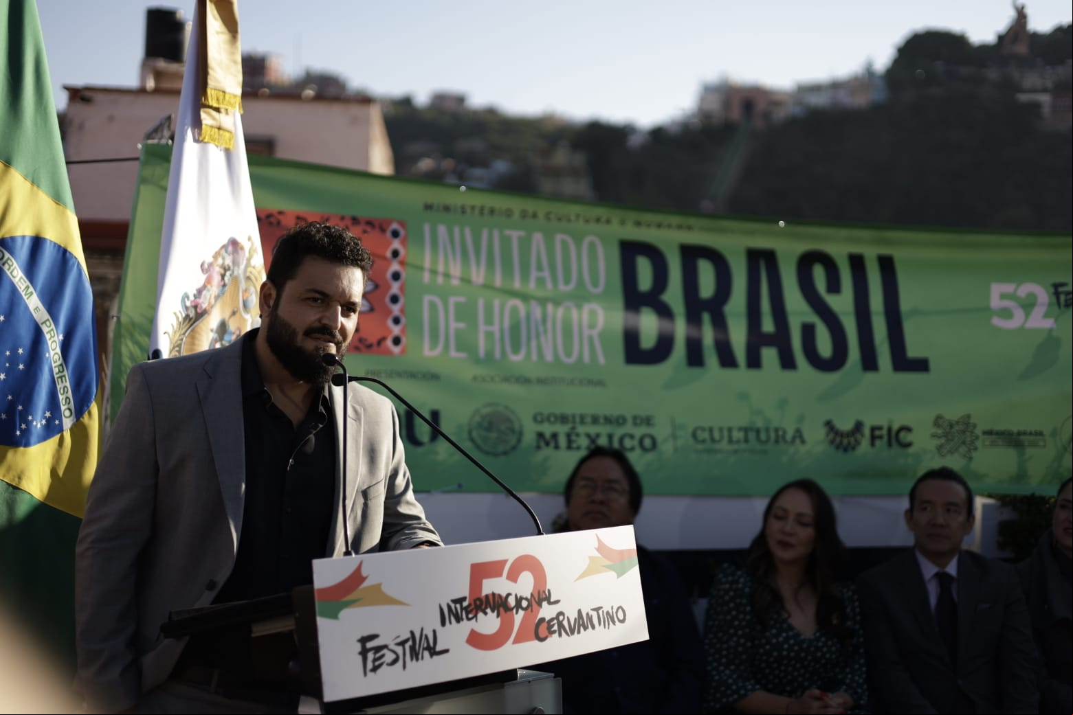Xavier Vieira, presidente da Appa, na abertura do Festival Internacional Cervantino