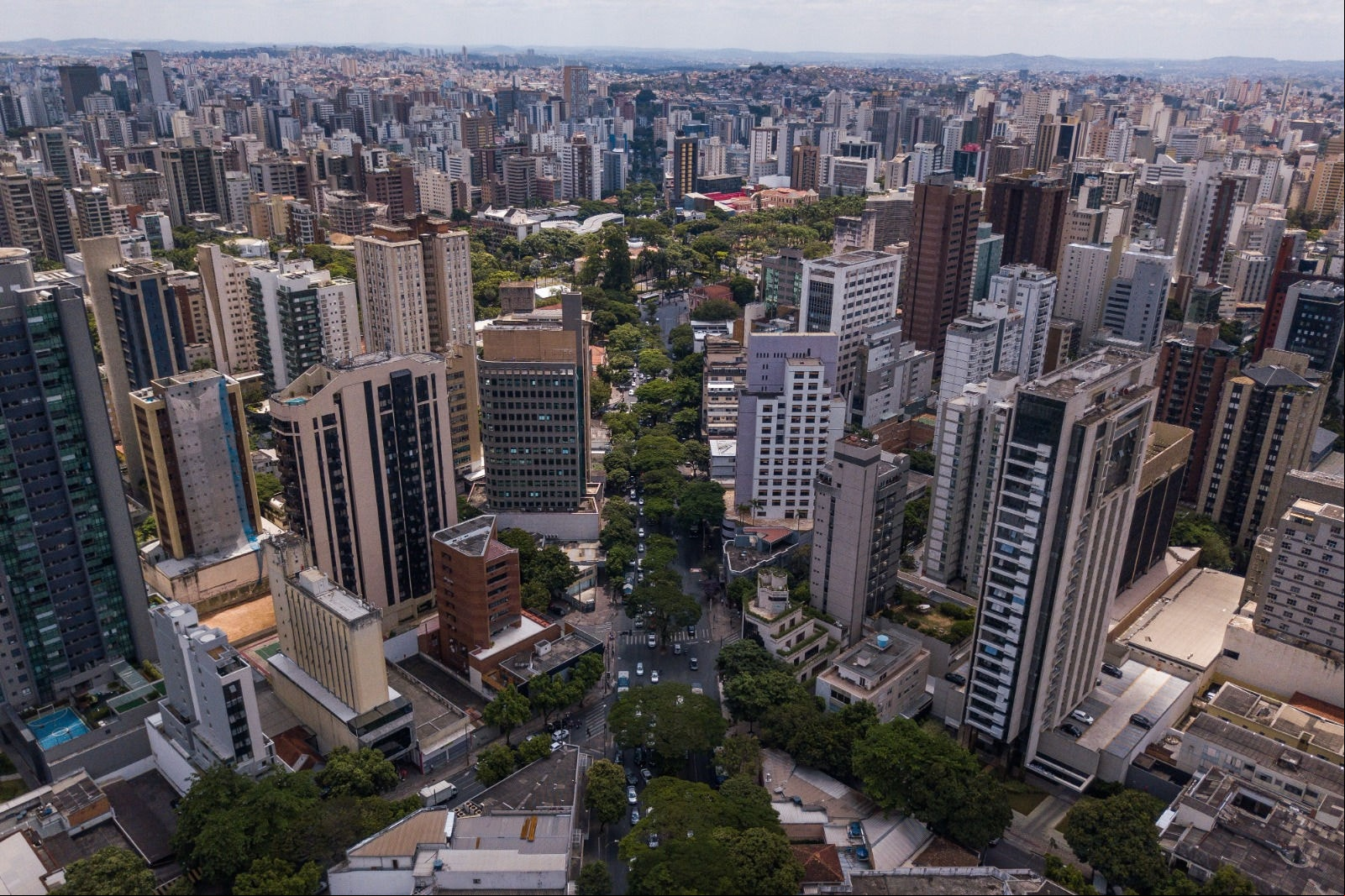 Vista aérea Savassi belo horizonte centro-sul Vista aérea de Belo Horizonte