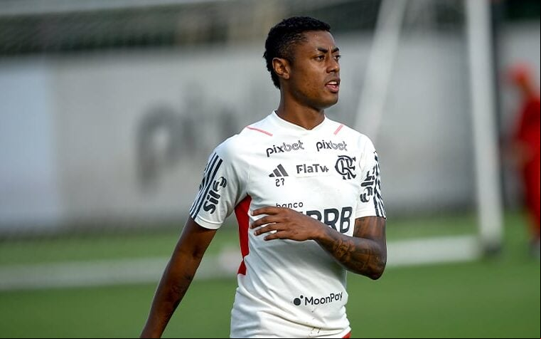 Bruno Henrique durante treino do Flamengo (Foto: Marcelo Cortes lamengo)