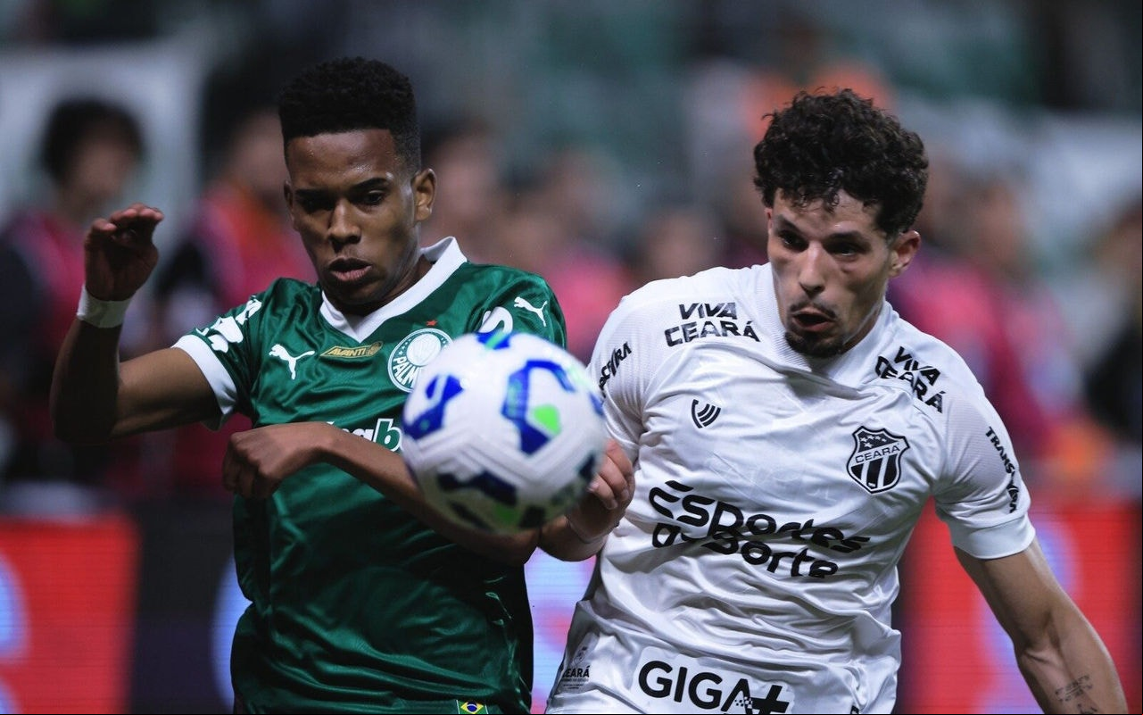 Rafael Ramos na partida entre Palmeiras e Ceará, pela Copa do Brasil (Foto: Ettore Chiereguini/AGIF)