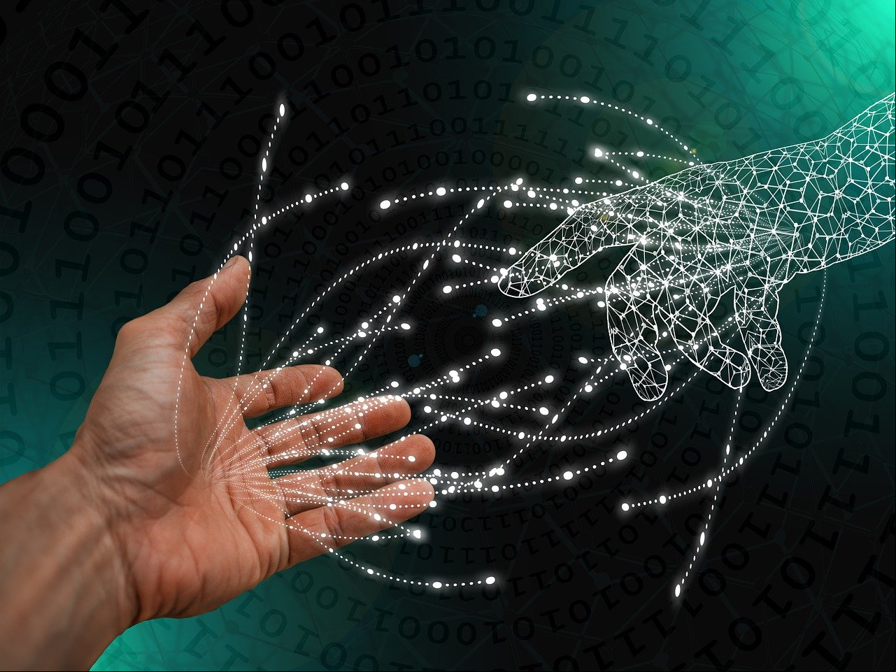 Imagem ilustrativa da relação entre o humano e o digital