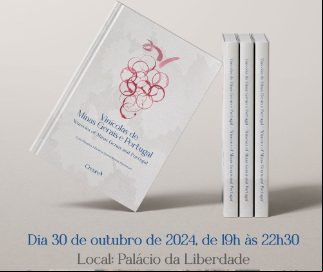 Convite para o lançamento do belo livro “Vinícolas de Minas Gerais e de Portugal”, de Clésio Barbosa e Patrícia Soutto Mayor Assumpção, lançado no Palácio da Liberdade.