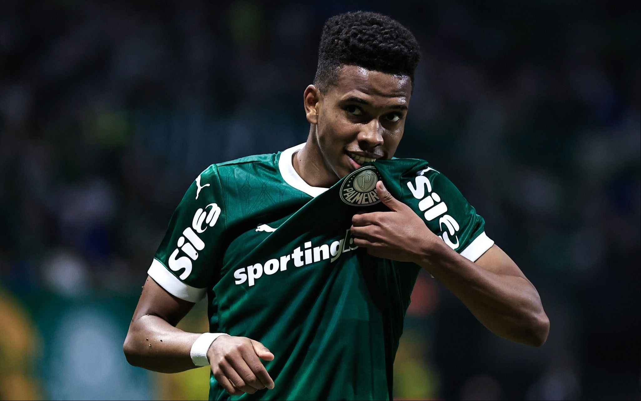Estêvão, atacante do Palmeiras (Foto: Fabio Giannelli/AGIF