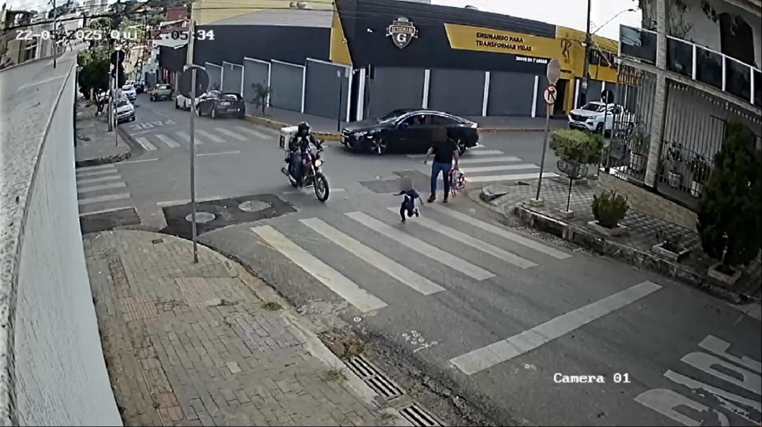 Vídeo mostra o momento do atropelamento