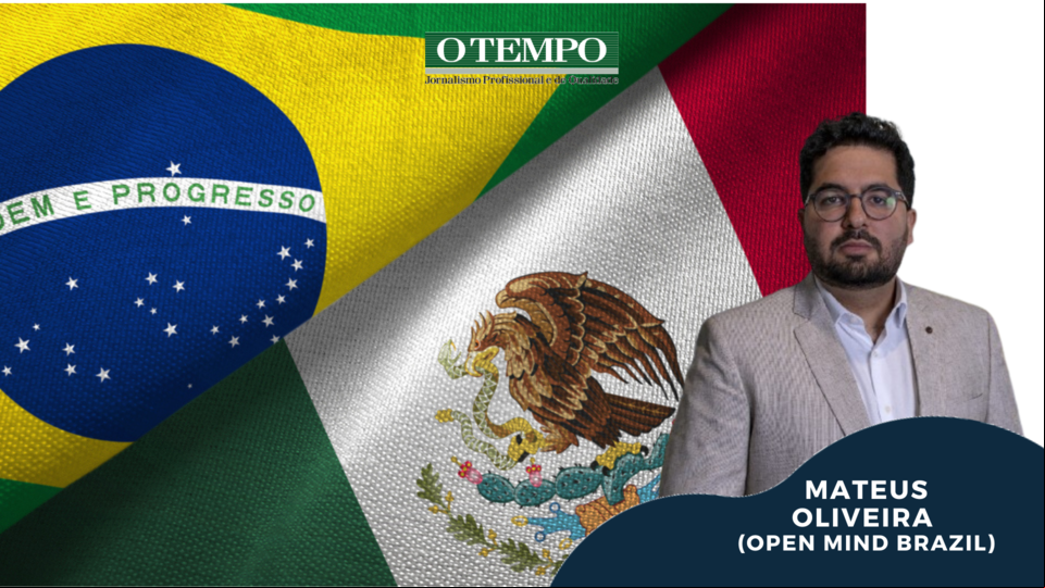 Bandeiras de Brasil e México