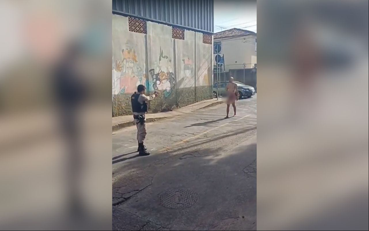 Homem suspeito de matar o pai anda nu pelas ruas do bairro Betânia