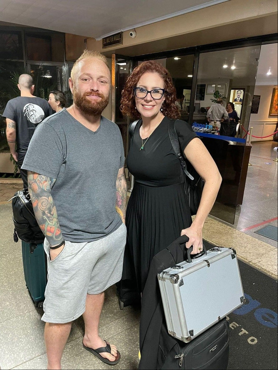 Walter Delgatti Neto e Carla Zambelli em Brasília: a foto foi publicada pela própria deputada, que atacava o hacker quando Moro integra o governo Bolsonaro