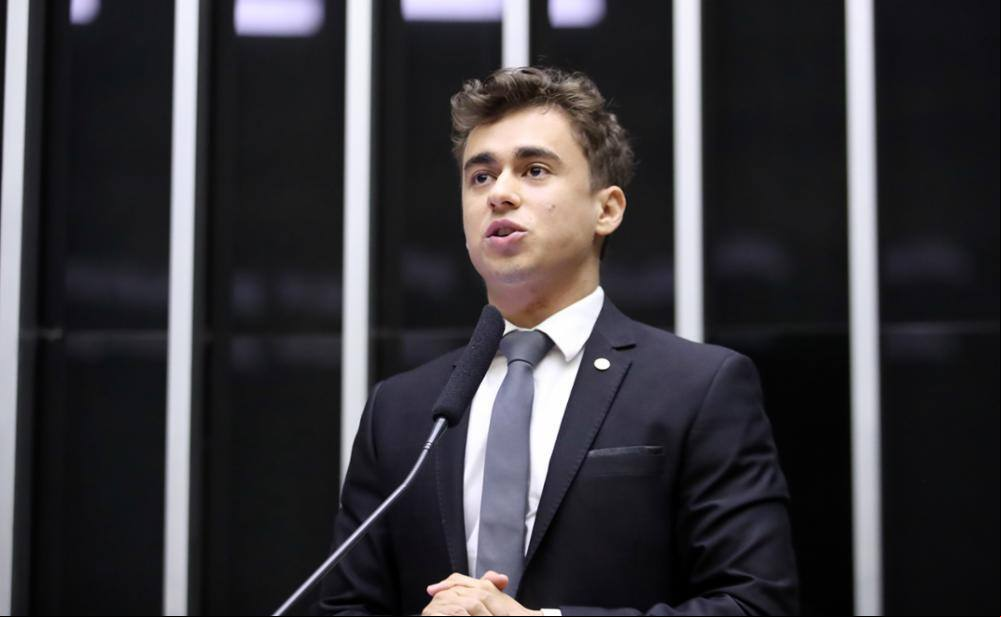 O deputado federal Nikolas Ferreira no plenário da Câmara O deputado federal Nikolas Ferreira no plenário da Câmara